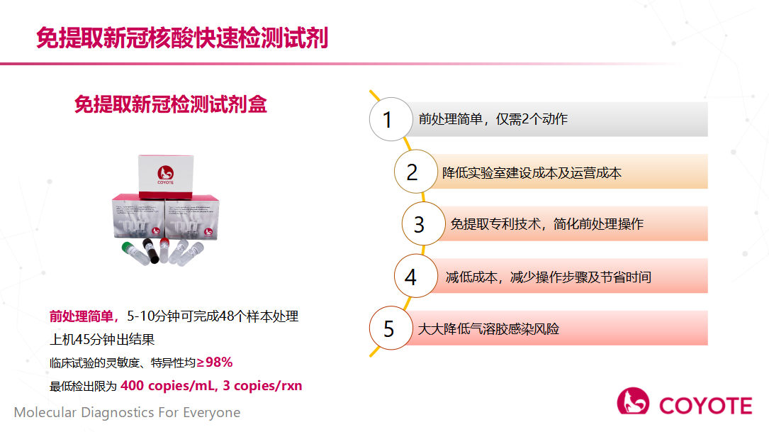 卡尤迪新冠核酸快速檢測(cè)產(chǎn)品
